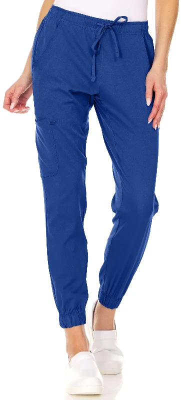 Drawstring Cargo Jogger Pant By MediChic XXS-3X / Galaxy Blue Fashionable Track Pants