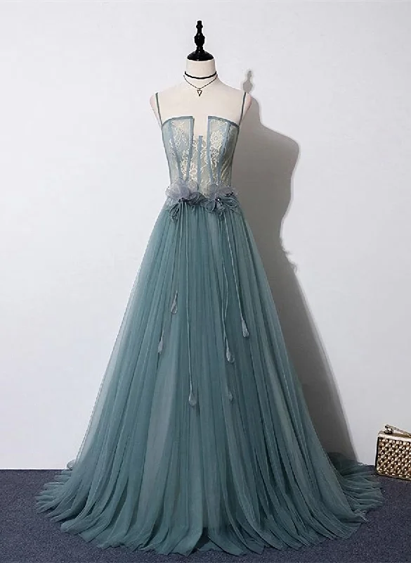 Lovely Green Tulle Lace Top Long Strapless Handmade Prom Dress,Tulle Evening Dress Party Dress Tunics Party sparkling Lovely Green Tulle Lace Top Long Strapless Handmade Prom Dress,Tulle Evening Dress Party Dress Tunics Party sparkling