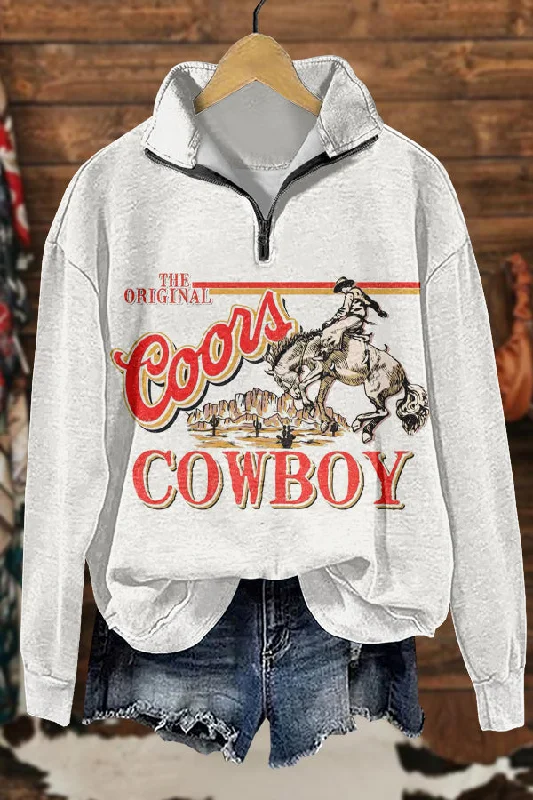 Cozy Cowboys Rodeo Print Sweatshirt Hoodie Sweatshirt Pullover