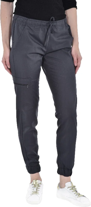 Zipper Cargo Jogger Pant By MediChic XS-2XL / Pewter Wide-Legged Palazzos