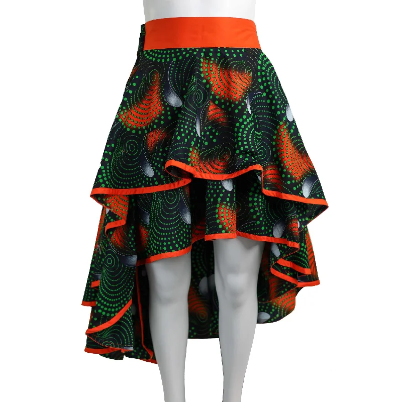 Layered Ankara Skirt with Belt tulle skirt dreamy