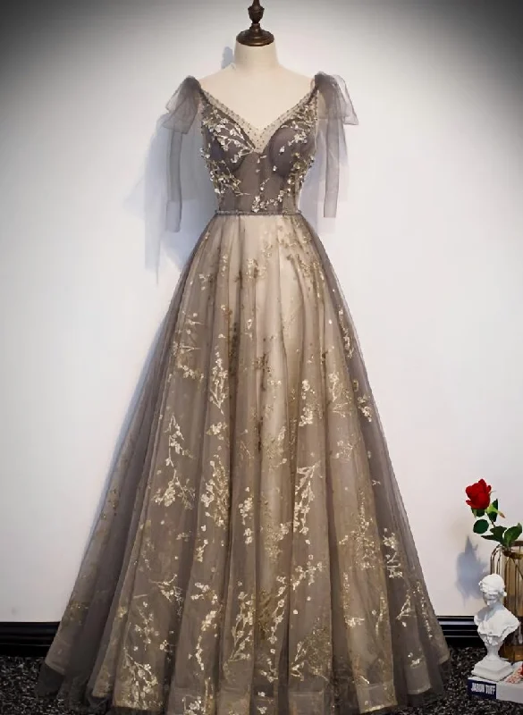 Gorgeous A-line V-neckline Long Party Dress Prom Dress, Lace Evening Dresses Bodycon Fitted Nightout Gorgeous A-line V-neckline Long Party Dress Prom Dress, Lace Evening Dresses Bodycon Fitted Nightout