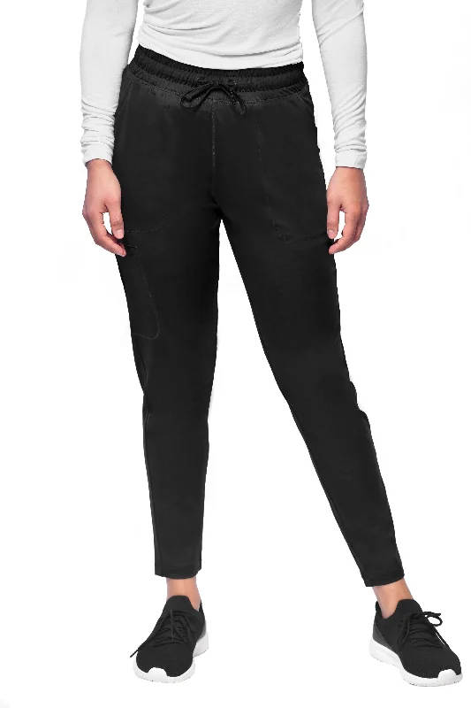 Elastic Waist Tapered Pant By MediChic XXS-5X / Black Classic Straight Pants