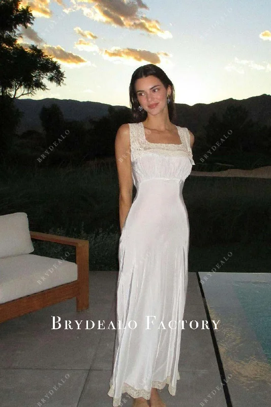 Kendall jenner White A-Line Ankle Length 2022 Birthday Party Dress Tunics Luxurious premium Kendall jenner White A-Line Ankle Length 2022 Birthday Party Dress Tunics Luxurious premium