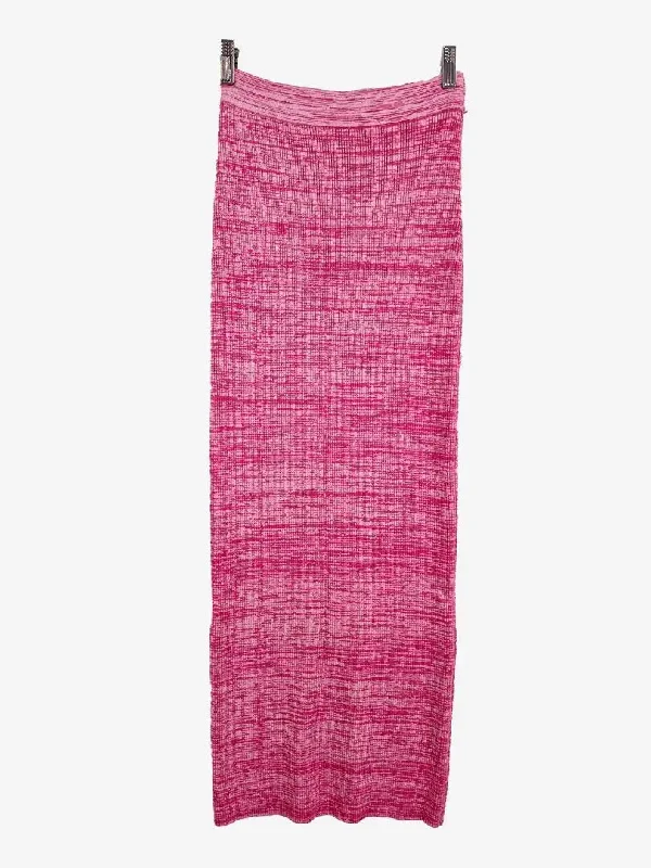 Perfect Stranger Pink Marble Ribbed Maxi Skirt Size 12 low waist skirt