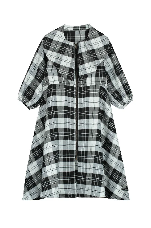 Punk Long Dress-Black/White Tunics Timeless classic