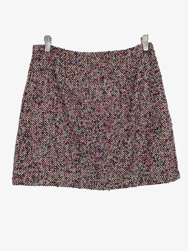 Princess Highway Preppy Tweed Juni Mini Skirt Size 12 satin skirt smooth