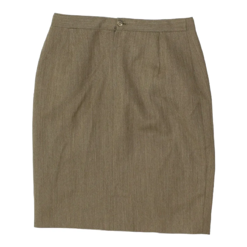 Giorgio Armani Womens Grey Knee Length Wool Skirt | Vintage High End Designer chiffon skirt floaty Giorgio Armani Womens Grey Knee Length Wool Skirt | Vintage High End Designer chiffon skirt floaty
