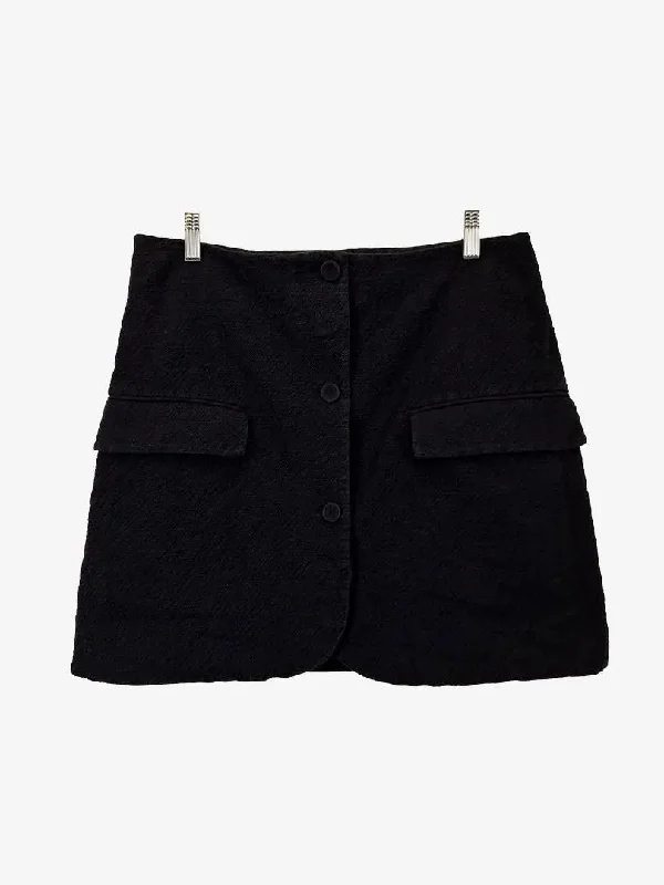 Country Road Textured Charcoal Front Pockets Skirt Size 12 velvet skirt sumptuous