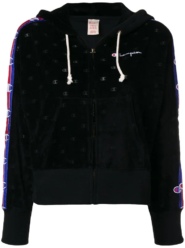 Burnout Logo cropped hoodie Hoodie with Gradient Ombre Colorful