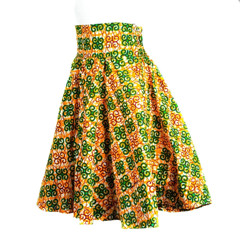 Yellow Ankara Wax Skirt cashmere skirt soft