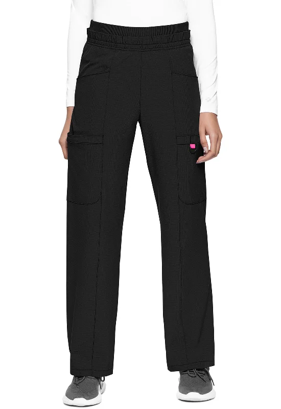 High Rise Pull-on Wide Leg Cargo Pant by Med Couture(AMP) XS-2XL / Black Stylish Slim Trousers