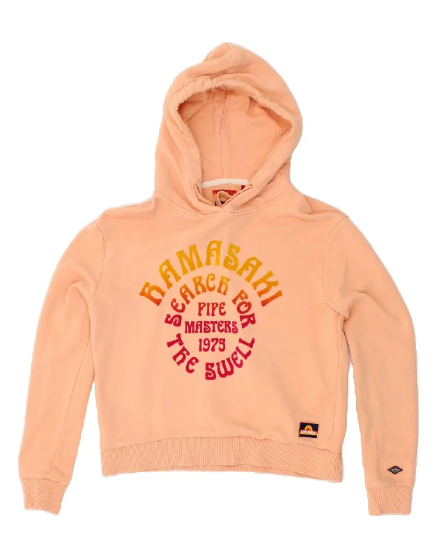 SUPERDRY Womens Oversized Graphic Hoodie Jumper UK 10 Small Orange Cotton Hoodie with Toggle Buttons Decorative Unique SUPERDRY Womens Oversized Graphic Hoodie Jumper UK 10 Small Orange Cotton Hoodie with Toggle Buttons Decorative Unique