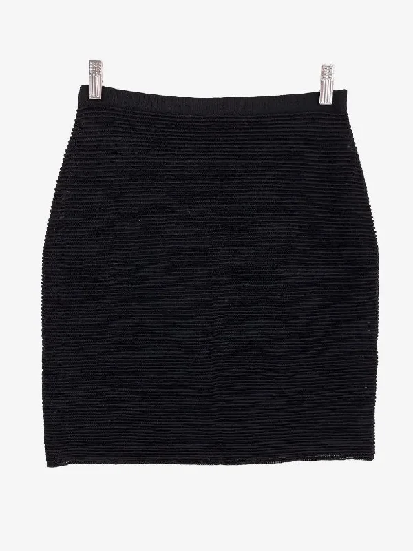 Sarah Pacini Stretchy Knitted Skirt Size M a-line skirt cut