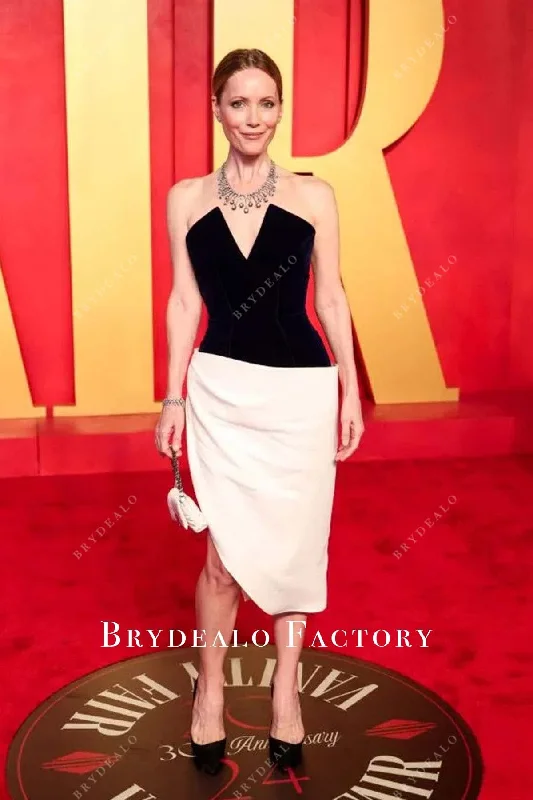 Leslie Mann Two-Tone Strapless 2024 Oscars After Party Dress Tunics Evening elegant