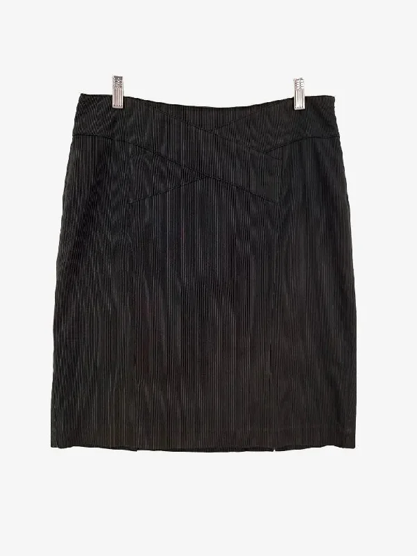 David Lawrence Thin Stripes Cross Detail Skirt Size 12 summer skirt style