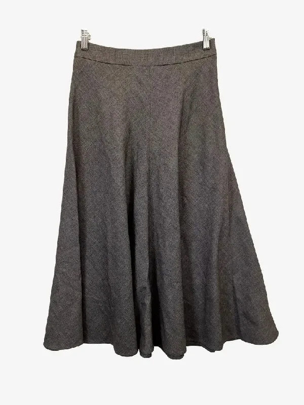 Seed Bold Slate Swing Midi Skirt Size 10 wool skirt breathable