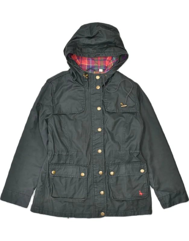 JACK WILLS Womens Hooded Utility Jacket UK 10 Small Grey Print Jacket Jacquard Jacket Patchwork Jacket JACK WILLS Womens Hooded Utility Jacket UK 10 Small Grey Print Jacket Jacquard Jacket Patchwork Jacket