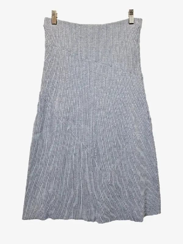 Viktoria & Woods Ribbed Kansas Midi Skirt Size 12 linen skirt natural