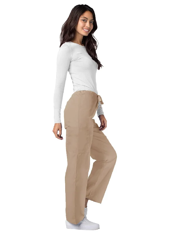 Unisex Drawstring Pants by Adar XS-5X / Khaki Modern Skinny Pants