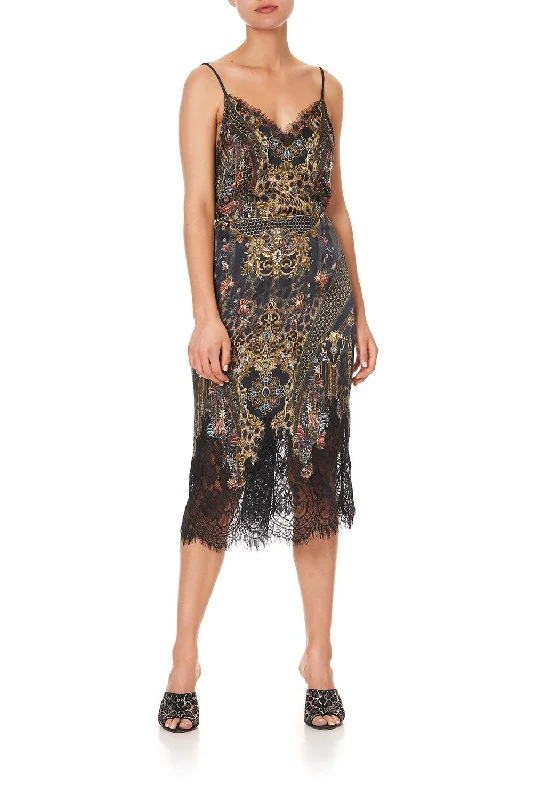 SLIP MIDI SKIRT ABINGDON PALACE lace skirt romantic