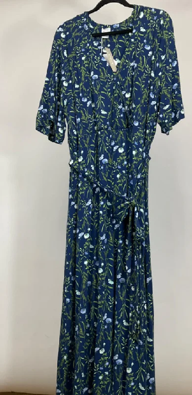 NWT  CHICO'S BLUE FLORAL DRESS SZ 18-20 Tunics Brand named