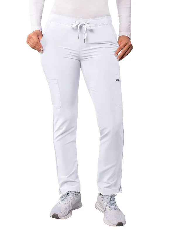 Women's Skinny Leg Cargo Drawstring Pant by Adar XXS-3XL / White Slim-Fit Khaki Pants