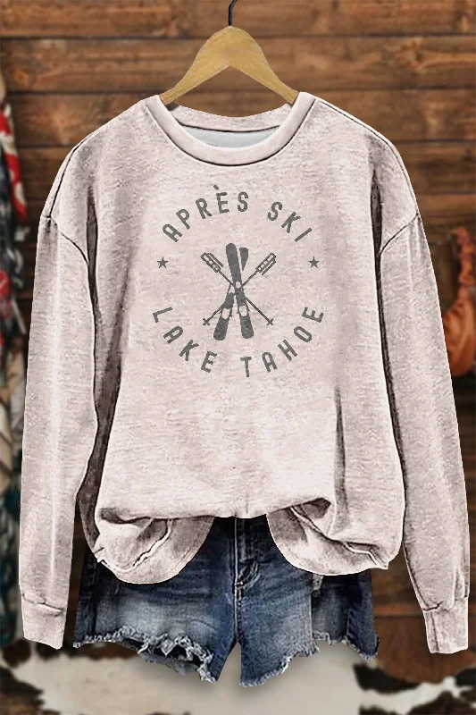 Lake Tahoe Apres Ski sweatshirt Hoodie with Pattern Geometric Abstract