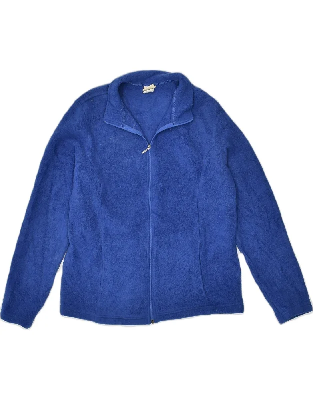 L.L.BEAN Womens Fleece Jacket UK 10 Small Blue Polyester Welt Pockets Slit Pockets Flap Pockets
