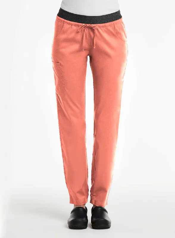 E-Band Waist Jogger Cargo Pants by Maevn (Regular) XXS-3XL / Fresh Salmon Trendy Tapered Pants