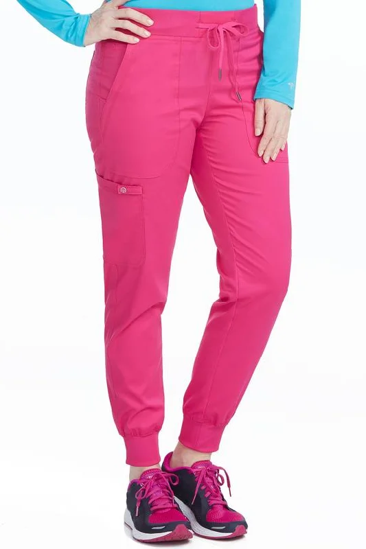 Med Couture(MC Touch) Jogger Yoga Scrubs Pants (Regular)  XS-3XL / PINK PUNCH/TURQUOISE High-Waist Yoga Pants
