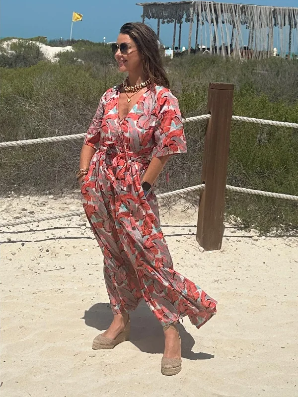 ‘SAGE’ DRESS CORAL PALM Tunics Essential wardrobe