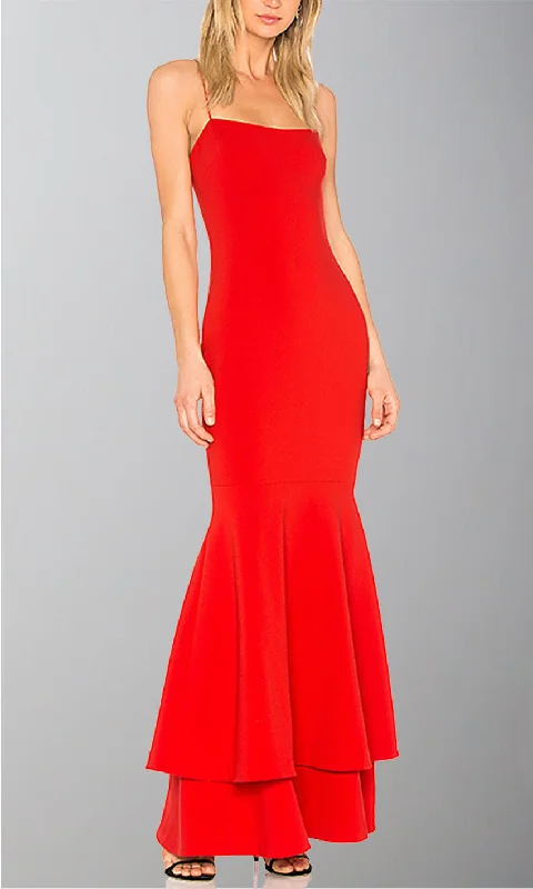 Red Long Trumpet Layered Fit & Flare Prom Dresses with Spaghetti Straps P517 Tunics Trendy modern Red Long Trumpet Layered Fit & Flare Prom Dresses with Spaghetti Straps P517 Tunics Trendy modern