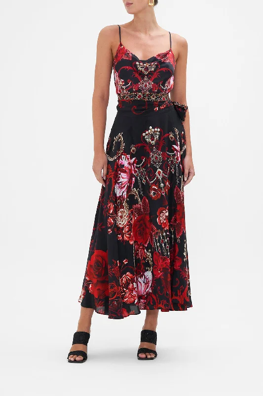 BALLET WRAP SKIRT SISTERHOOD OF THE ROSE zip skirt side