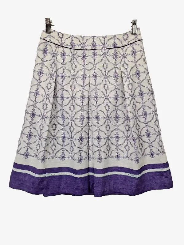 Assorted Brands Lavender Haze Box Pleated Midi Purple Skirt Size M lace skirt romantic