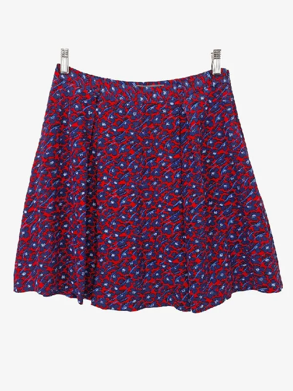 Marcs Moody Floral Skater Skirt Size 10 leather skirt sleek