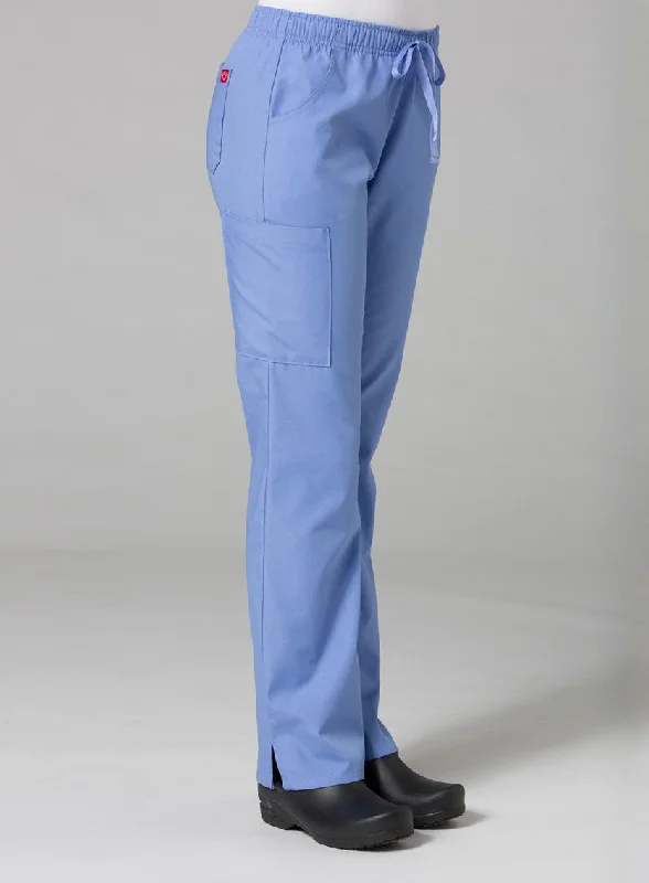 Full Elastic Cargo Pant XXS-5XL BY Maevn  / Ceil Blue Trendy Wide-Legged Trousers