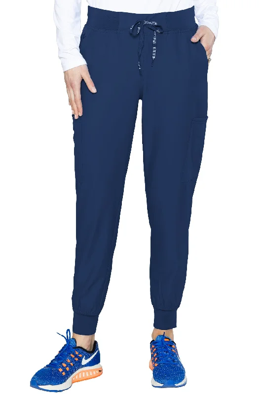 Jogger Athletic  Pant by(MC Insight) Med Couture (Regular) XS-5XL / Navy Chic Checkered Pants
