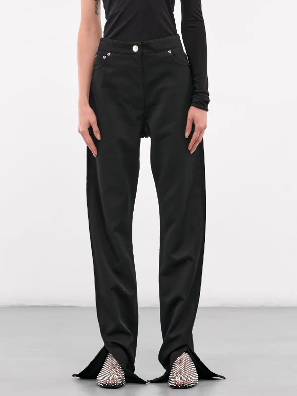 Alistair Pants (PT012-W-CO0019-BLACK) Chic Checkered Pants