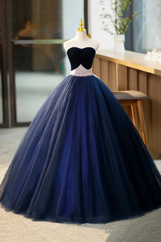 Blue Velvet Tulle Long Prom Dresses, Blue Evening Party Dresses Mermaid Tail Wedding Blue Velvet Tulle Long Prom Dresses, Blue Evening Party Dresses Mermaid Tail Wedding