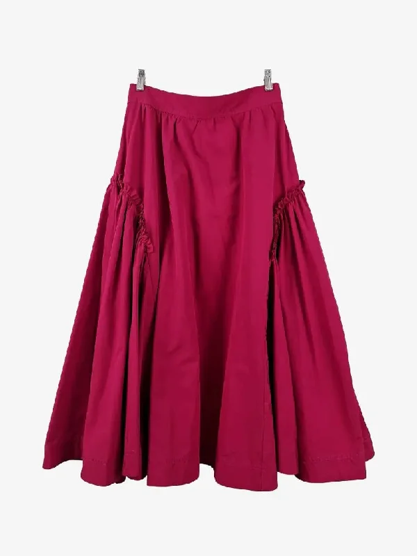 Aje Promise Voluminous High Waisted Midi Skirt Size 12 leather skirt bold