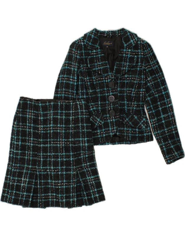LUISA SPAGNOLI Womens 3 Button 2 Piece Skirt Set IT 42 Medium W28 Black corduroy skirt textured LUISA SPAGNOLI Womens 3 Button 2 Piece Skirt Set IT 42 Medium W28 Black corduroy skirt textured