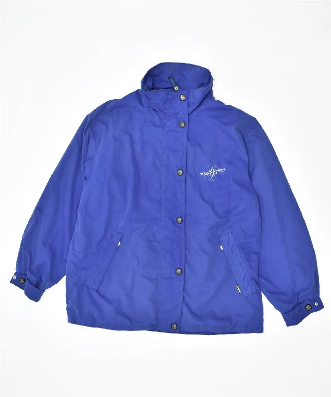 ACTIVENT Womens Rain Jacket IT 50 XL Blue Polyester Vintage Mesh Jacket Canvas Jacket Denim Jacket