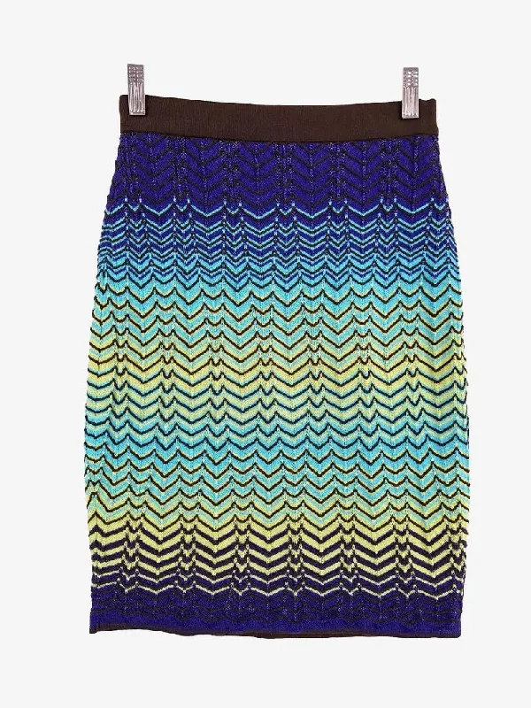 Missoni Gradient Fine Knitted Skirt Size 10 pencil skirt chic