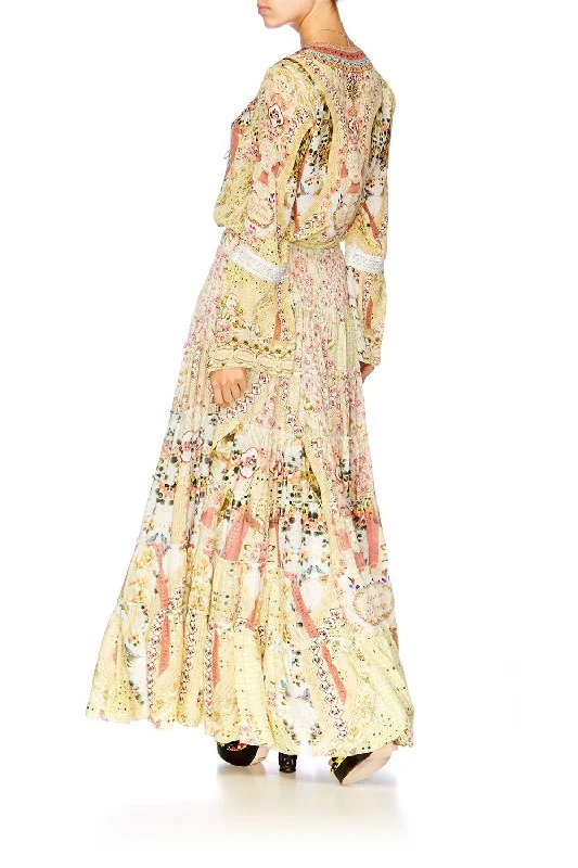 TIERED MAXI SKIRT MY SUMMER LOVE boho skirt vibe