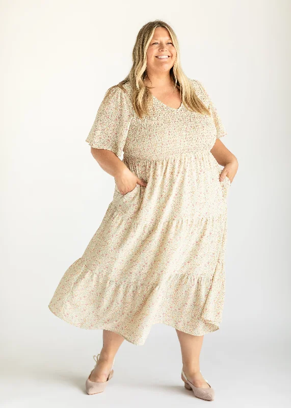 Ditsy Floral Smocked Midi Dress - FINAL SALE