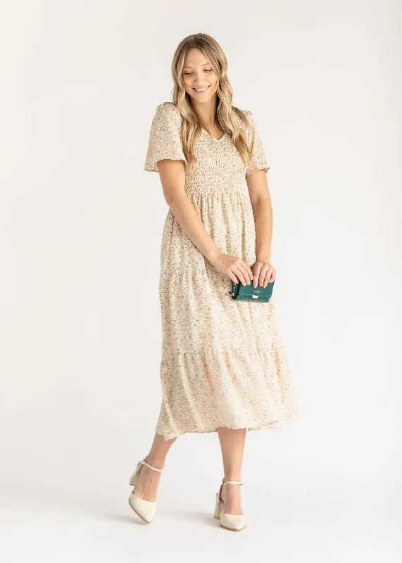 Ditsy Floral Smocked Midi Dress - FINAL SALE