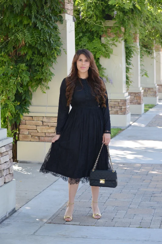 Sydney Black Lace Dress