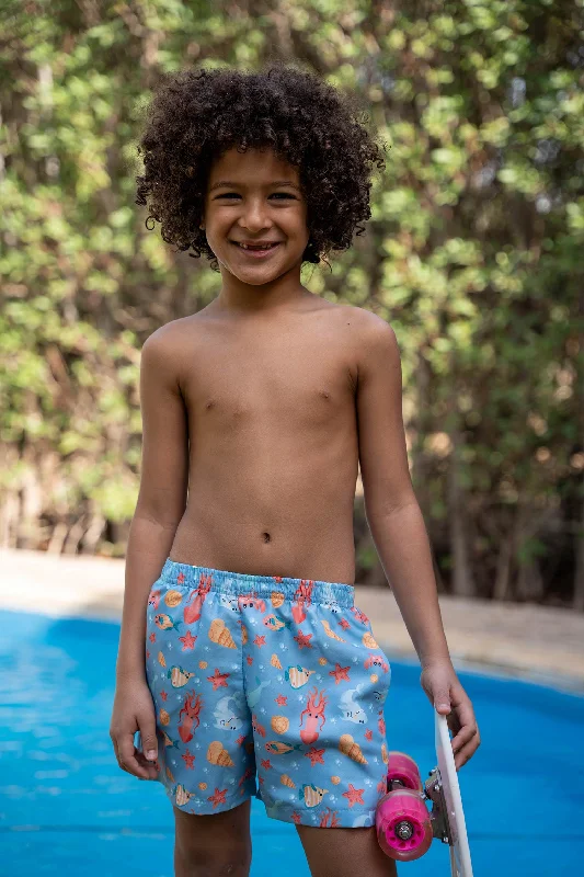 Boys Blue Swim Shorts - Cactus