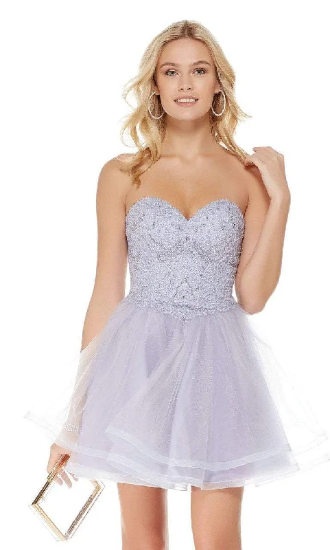 Alyce Paris - Adorned Corset Bodice Cocktail Dress 3759SC